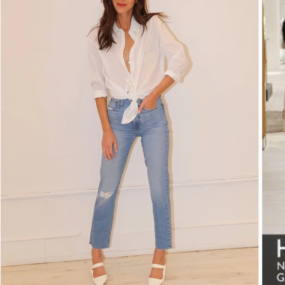 Something Navy Cropped Cigarette Jeans 26 - Picture 2 of 8